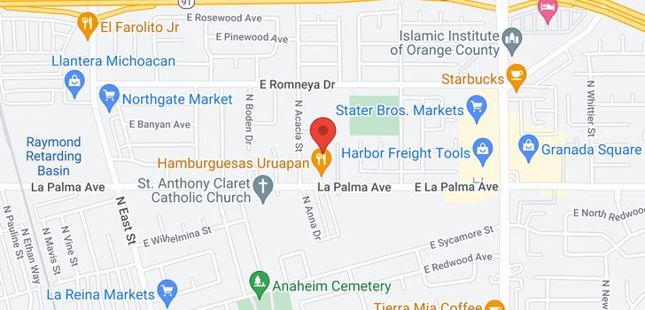 map of 1026 Acacia Unit #2, Anaheim, CA 92805